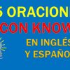 25 Oraciones Con Know En Inglés | Sentences With Know